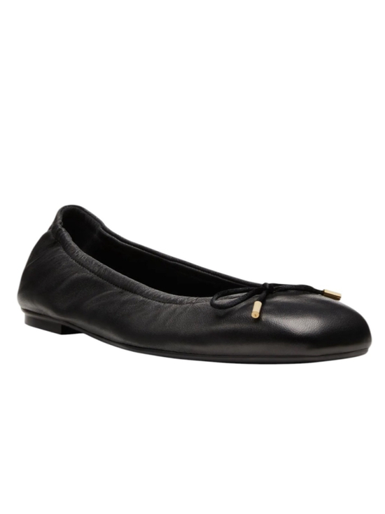 Stuart Weitzman Shoes - Stuart Weitzman Black Bardot Leather Ballet Flats Shoes Size 8